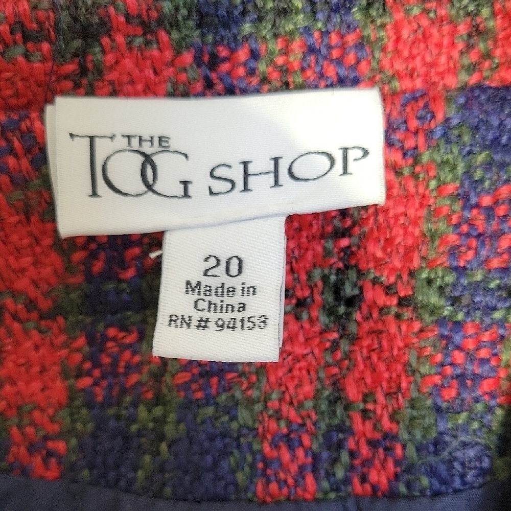 The Tog Shop Women's Checkered Blazer size 20